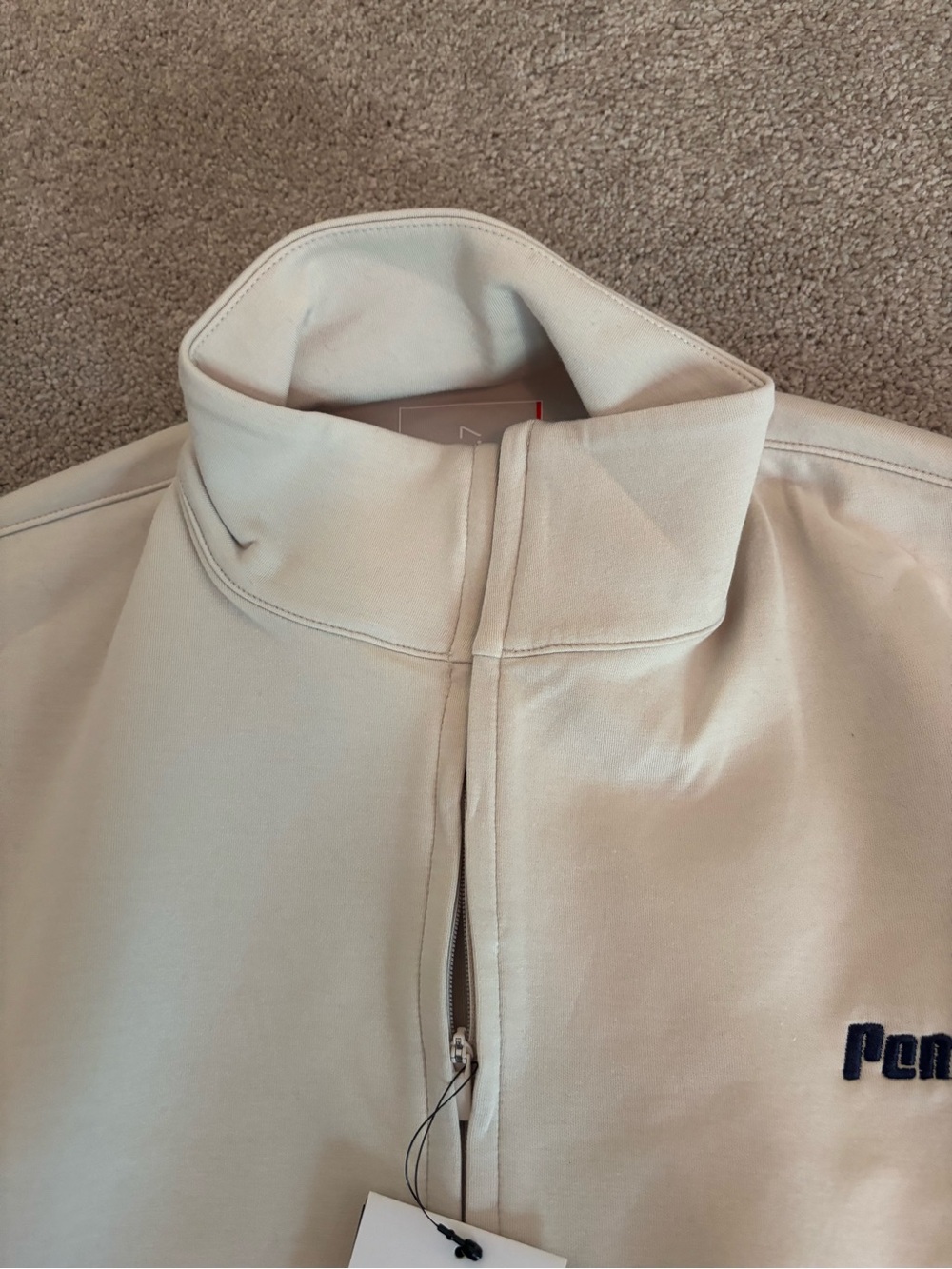Nike Cream Women's Quarter-Zip Pullover - Picture 3 of 5